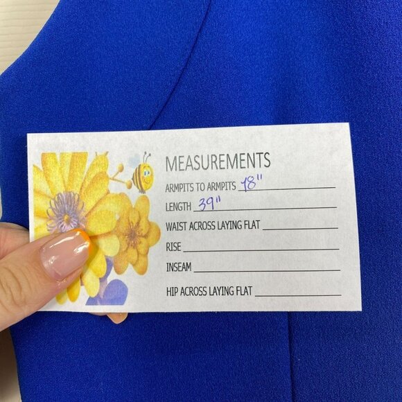 Calvin Klein Royal Blue Ruffle Sheath Dress Size 8 - Picture 15 of 15